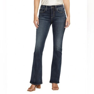 SILVER JEANS Sz 18 Suki High Boot Cut Relaxed Hip High Rise Jeans Denim NEW